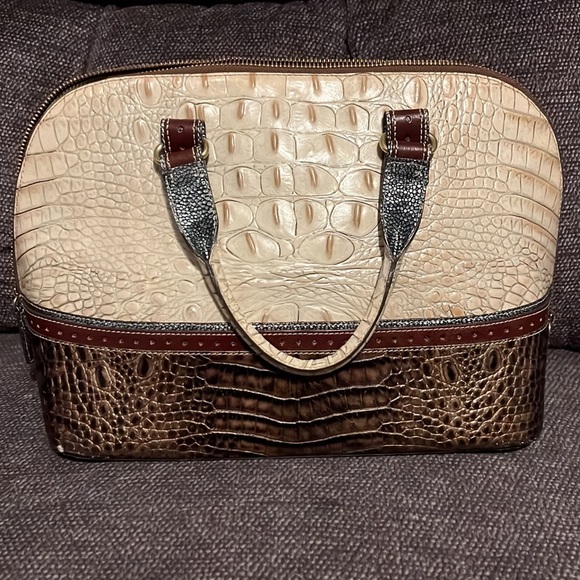 Vtg Brahmin Vivian Satchel & Wallet Croc - Picture 2 of 6